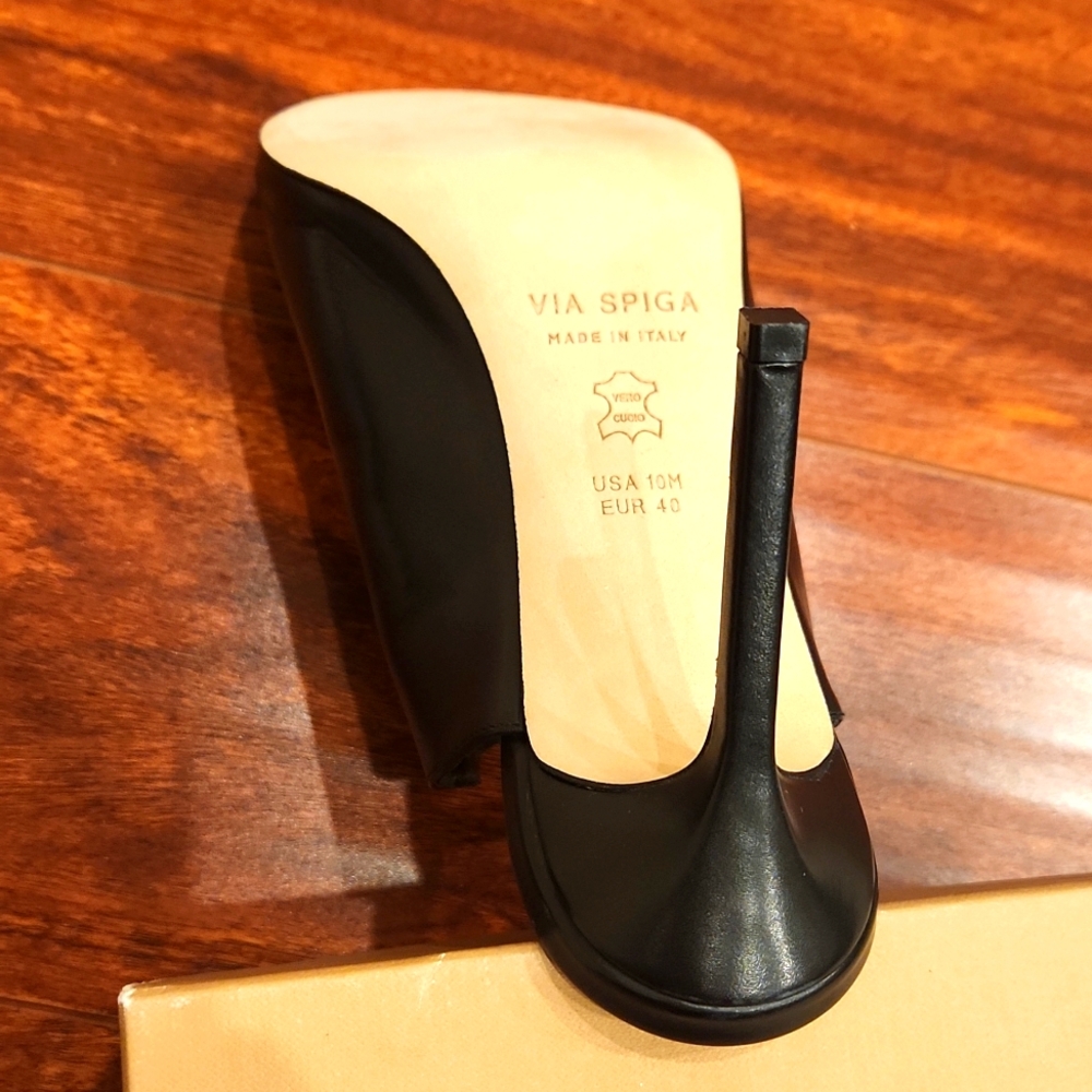 Via Spiga Leather Stiletto Made in Italy Shoes Size 10 - Picture 10 of 13